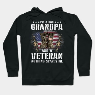 I'm A Dad Grandpa And A Veteran Nothing Scares Me Shirt Hoodie